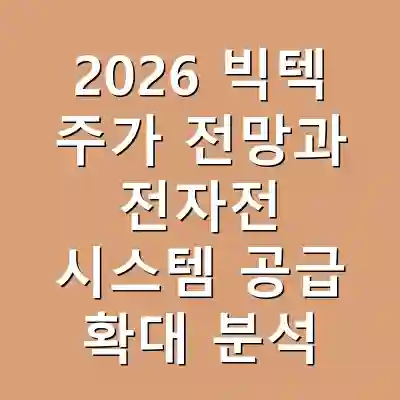 2026 빅텍 주가 전망과 전자전 시스템 공급 확대 분석